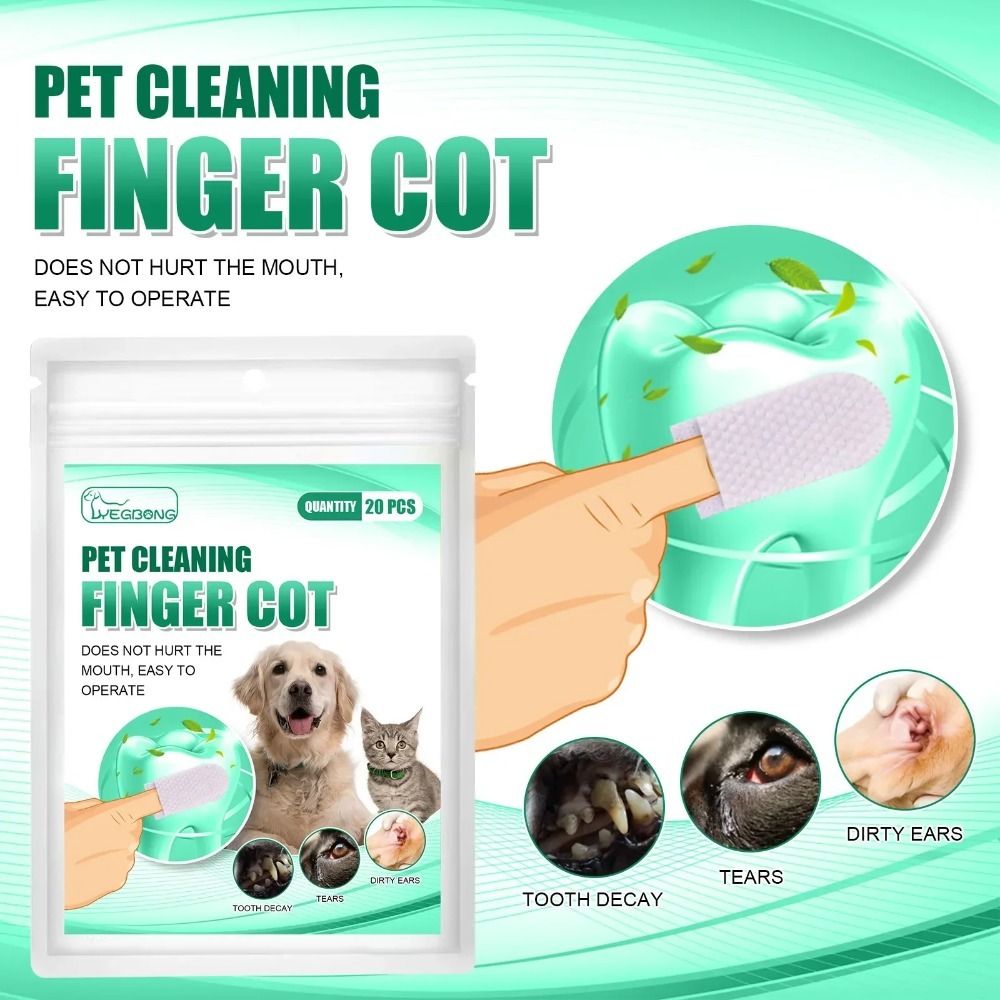 Teeth Whitening Mouthwash - Salviette Umidificate Monouso per Animali Domestici,